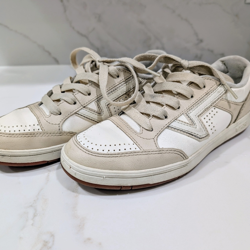 Vans Women's Cream and Tan Sneakers